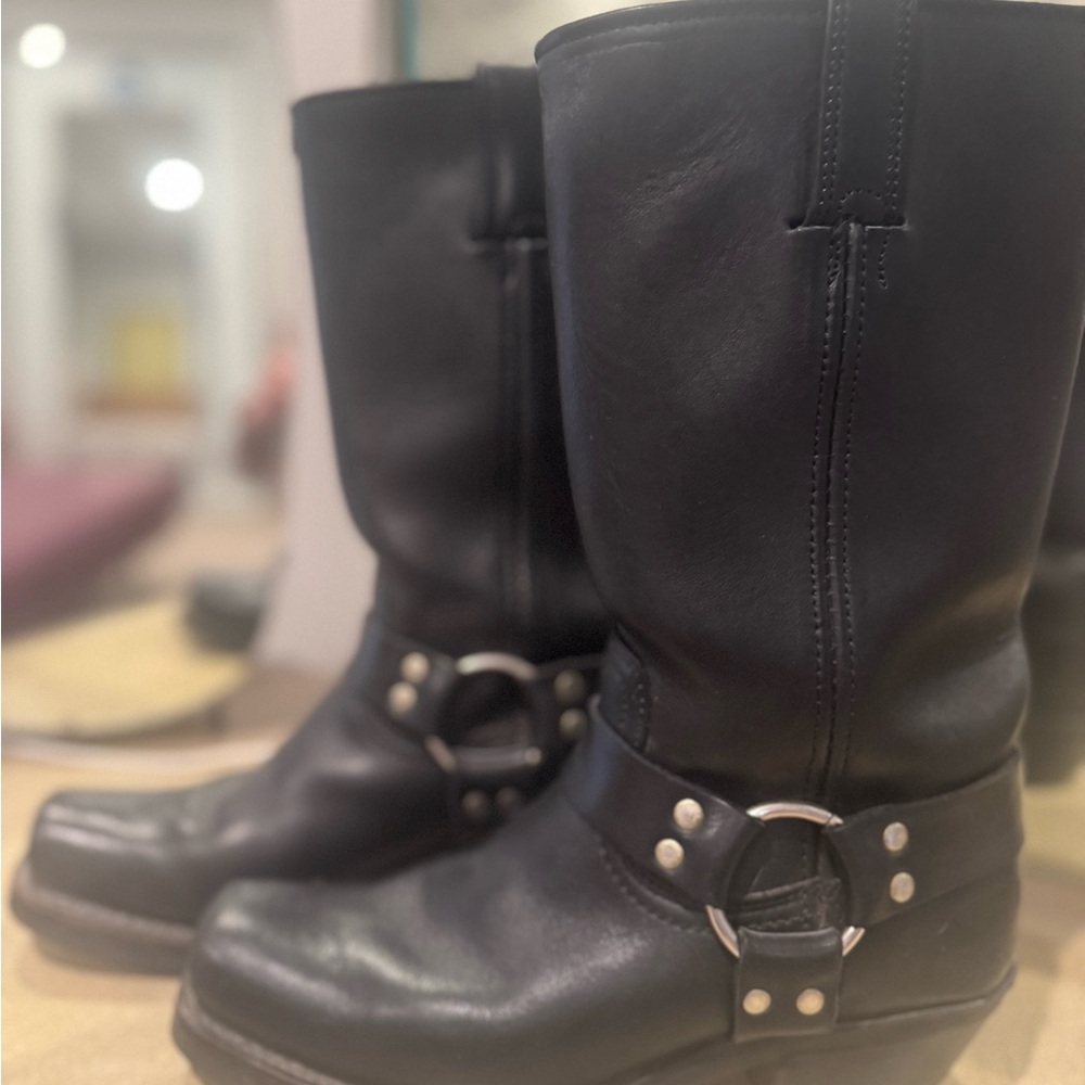 Frye Leather Boots with Silver Accents